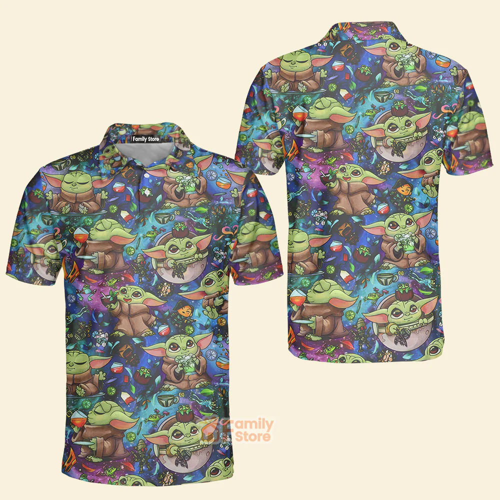 Stwa Baby Yoda Cocktail - Men Polo Shirt