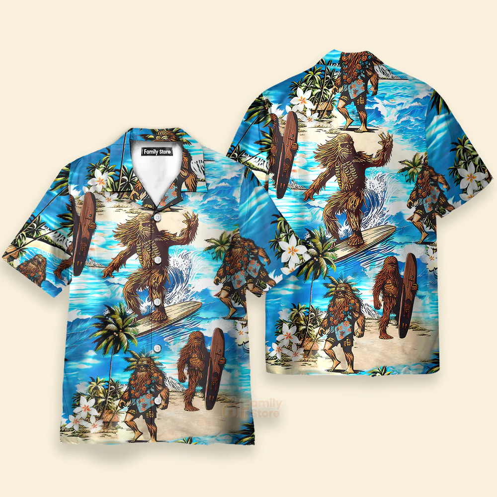 Stwa Chewbacca Surfing Hawaiian Shirt - Image 2