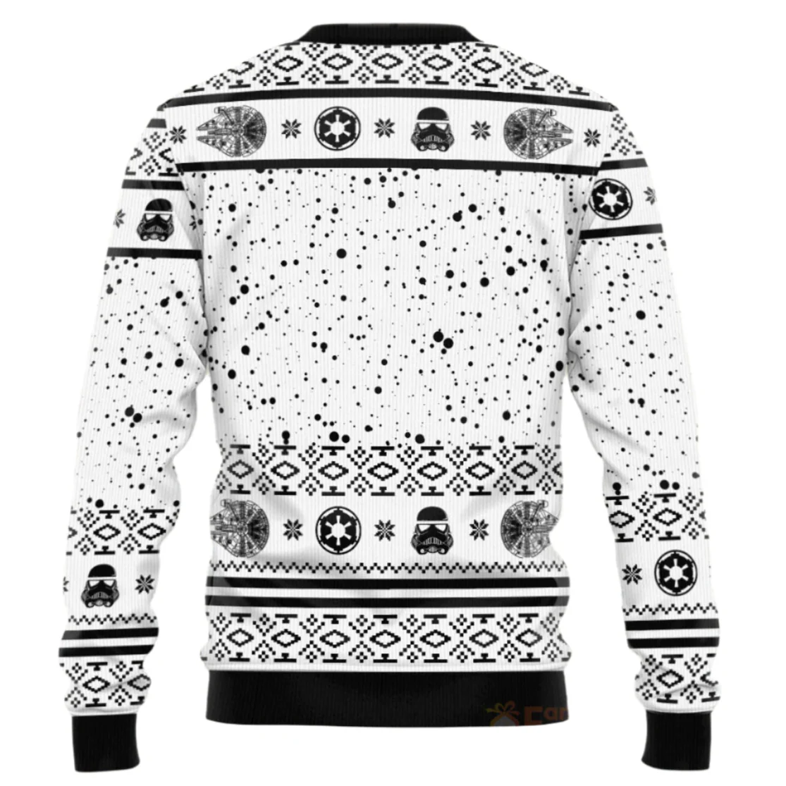 Stwa Darth Vader Black And White - Gift for Dad, Grandpa, Husband - Personalized Ugly Sweatshirt - CL08 NH96 - Image 2