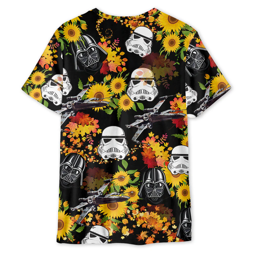 Stwa Darth Vader Stormtrooper Helmet Autumn - 3D T-shirt - Image 2