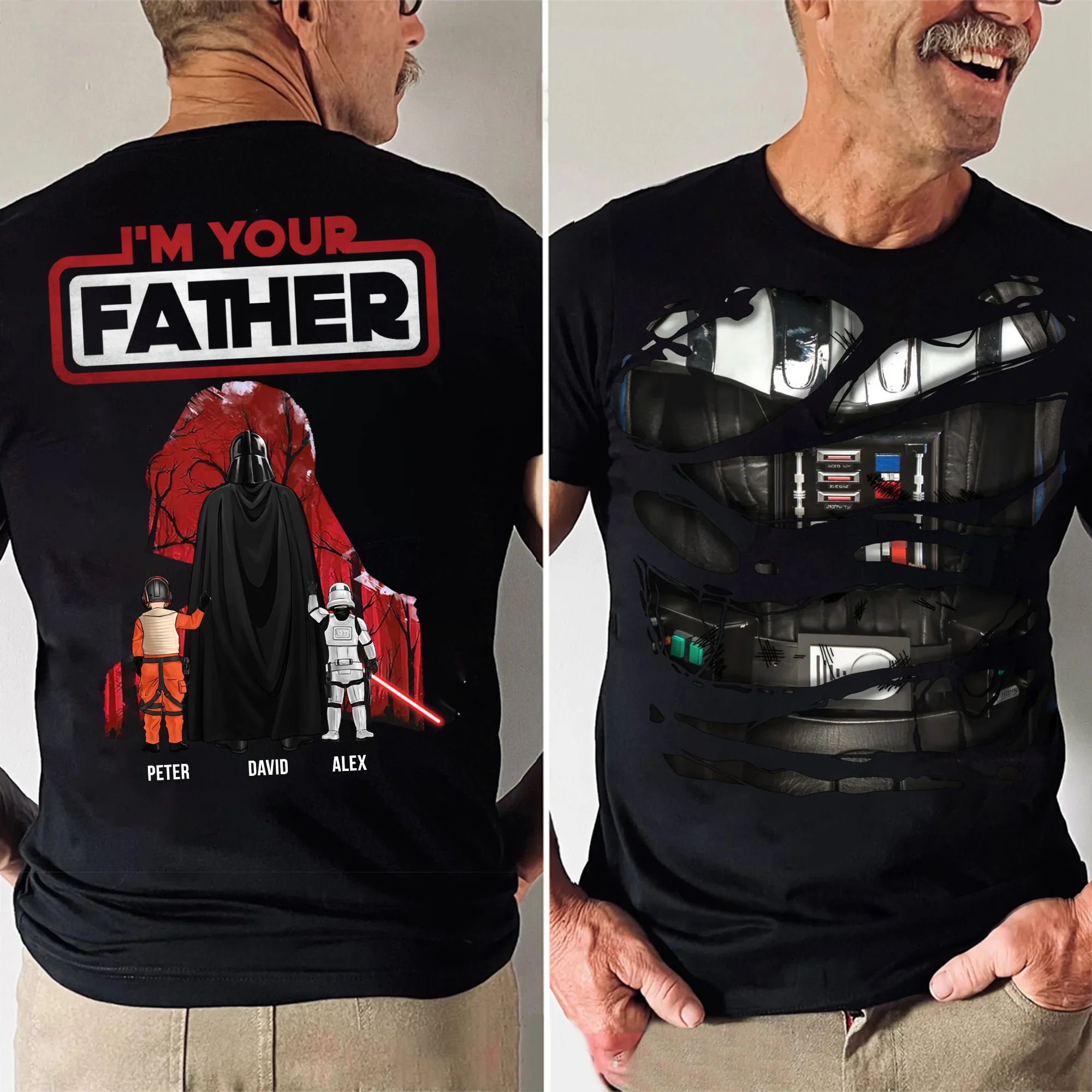 Stwa I'm Their Father - Gift For Dad, Husband, Father's Day - Personalized Shirt 2 Side