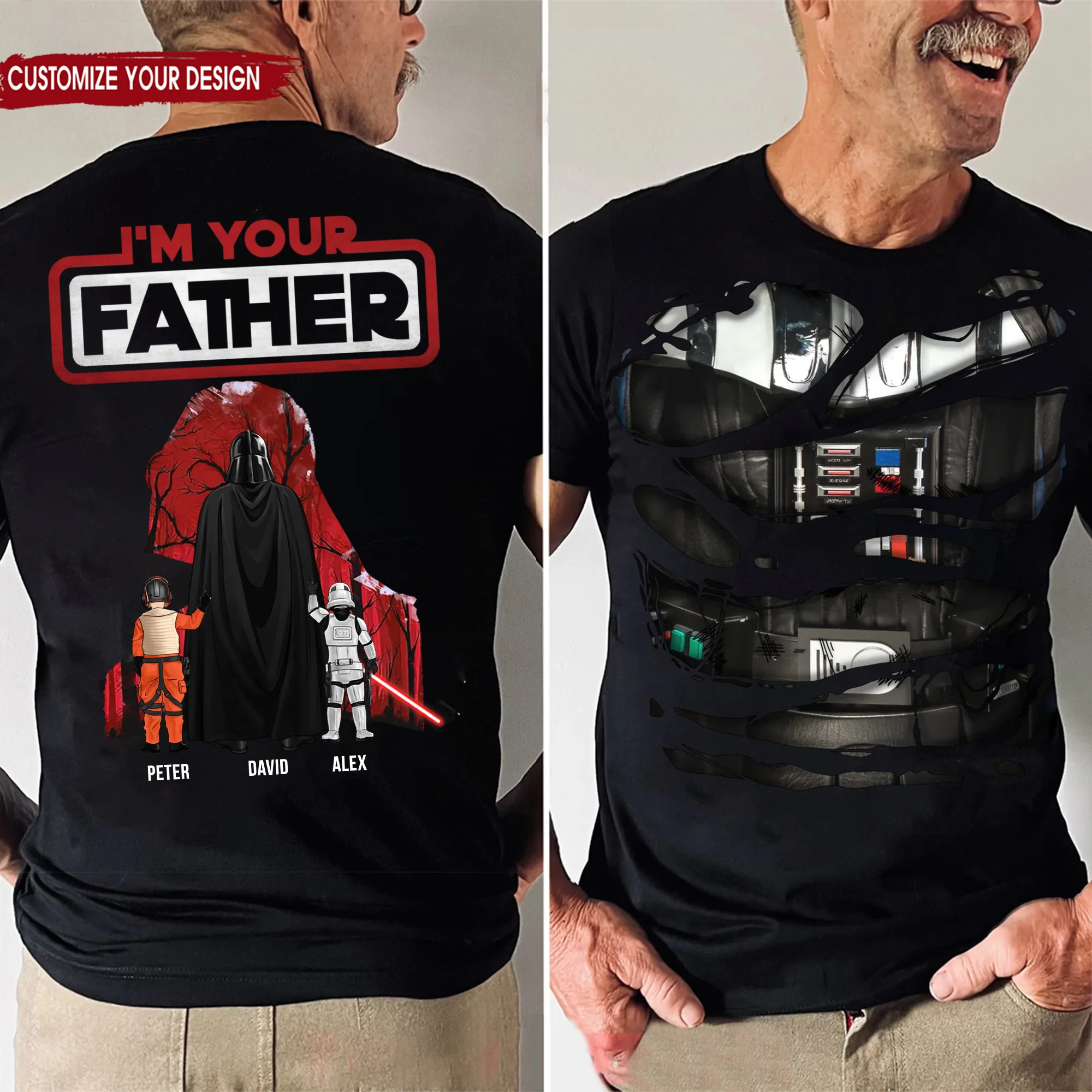 Stwa I'm Their Father - Gift For Dad, Husband, Father's Day - Personalized Shirt 2 Side - Image 6