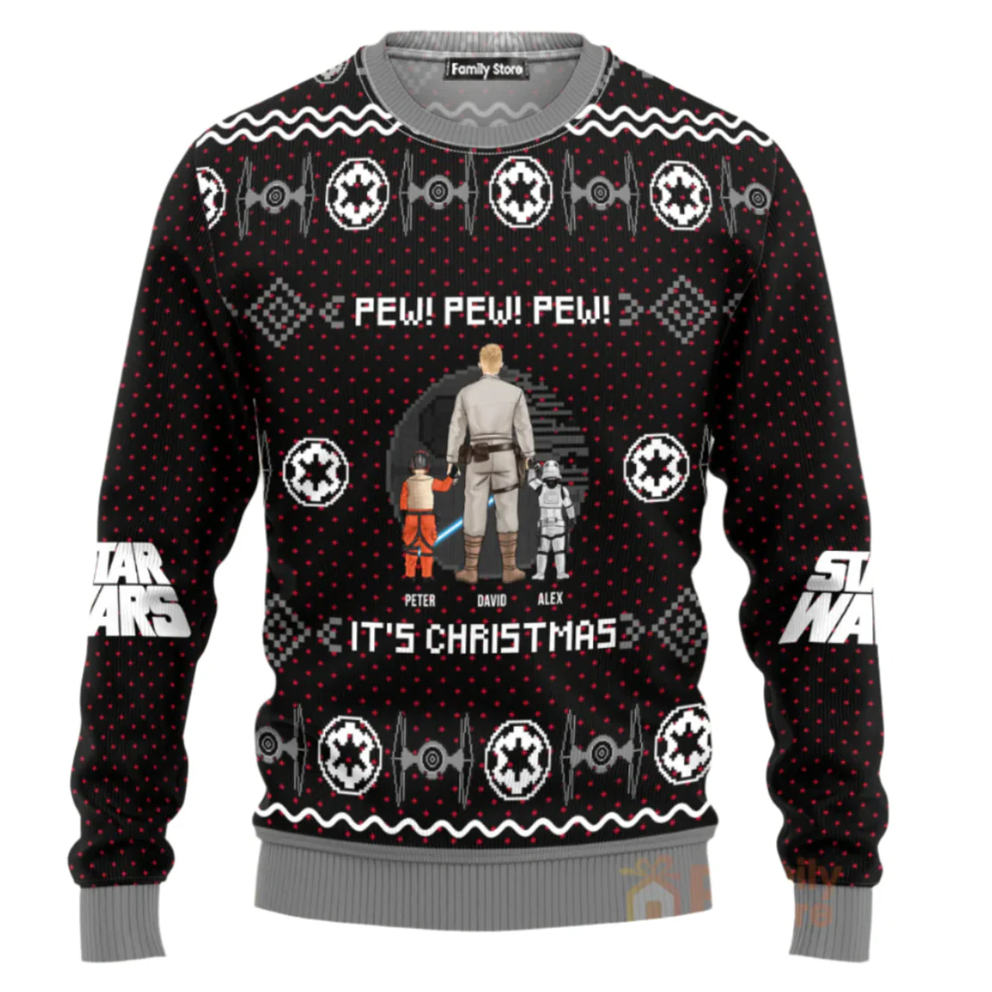 Stwa Imperial Pew Pew - Gift for Dad, Grandpa, Husband - Personalized Ugly Sweatshirt - CL08 NH96
