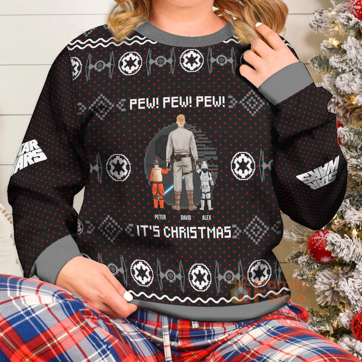 Stwa Imperial Pew Pew - Gift for Dad, Grandpa, Husband - Personalized Ugly Sweatshirt - CL08 NH96 - Image 5