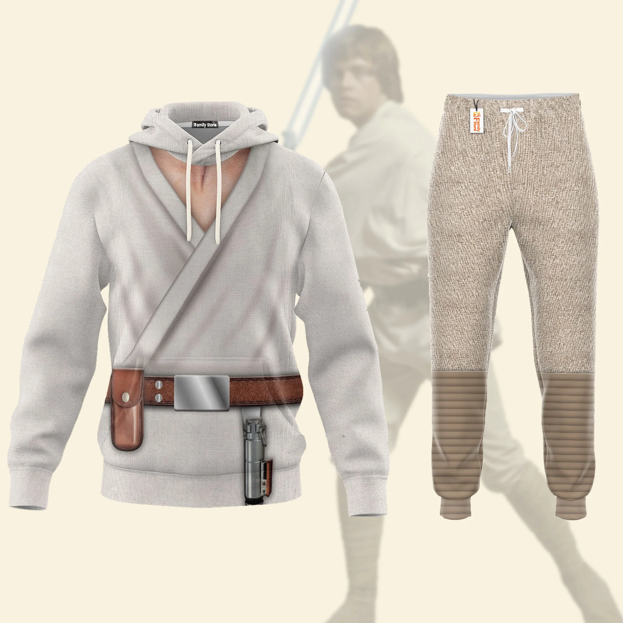 Stwa Jedi Luke SW Costume Hoodie Sweatshirt Sweatpants CSSWR014