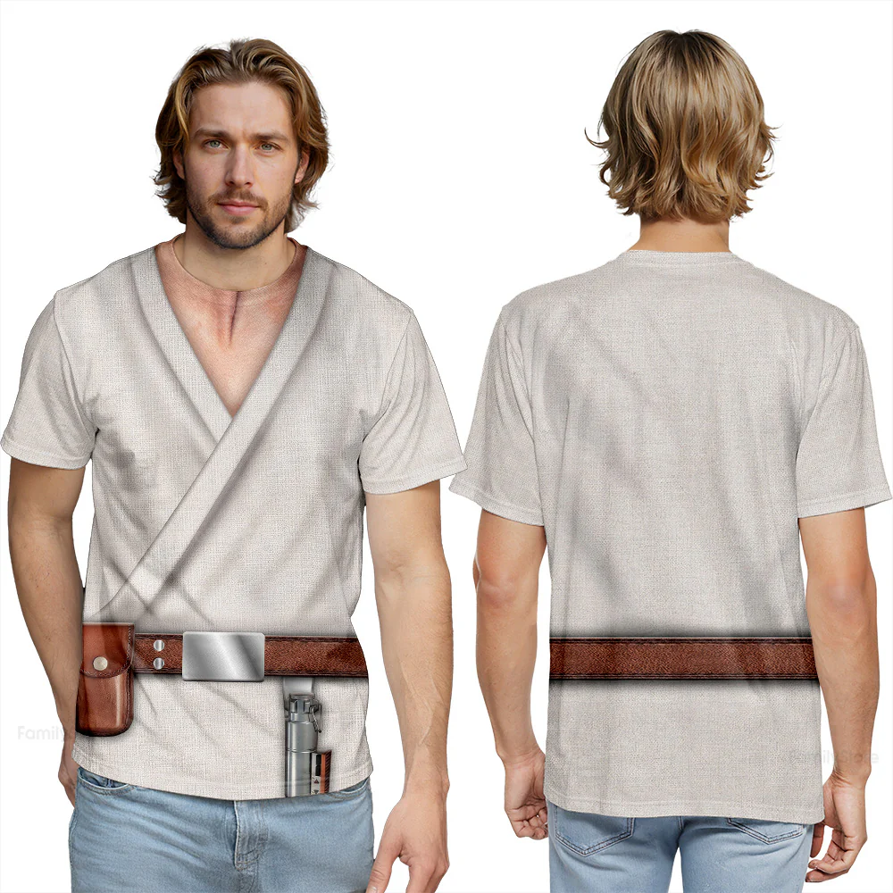 Stwa Jedi Luke SW Costume - 3D TShirt For Men And Women - Image 2