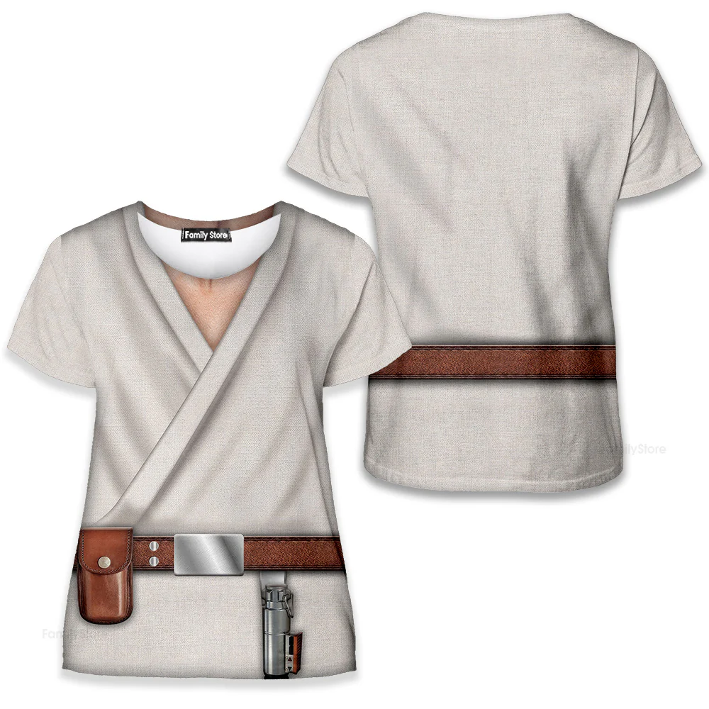 Stwa Jedi Luke SW Costume - 3D TShirt For Men And Women - Image 3