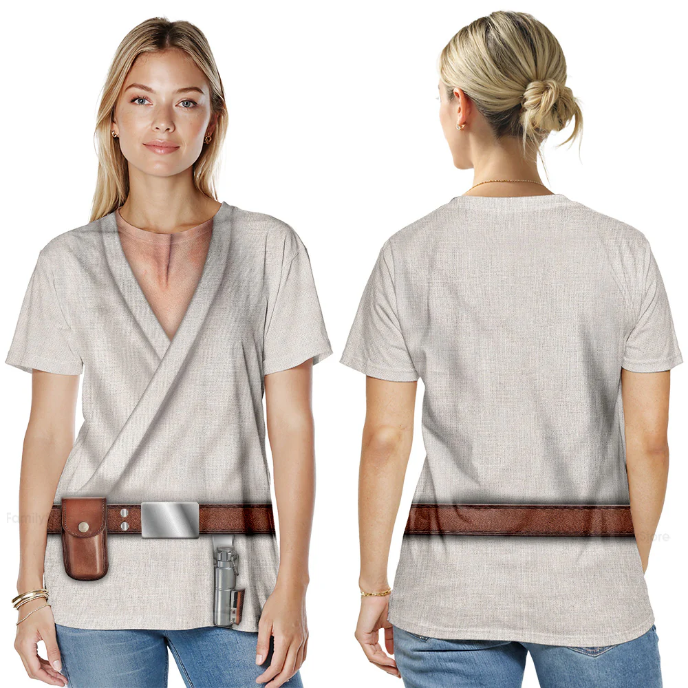 Stwa Jedi Luke SW Costume - 3D TShirt For Men And Women - Image 4