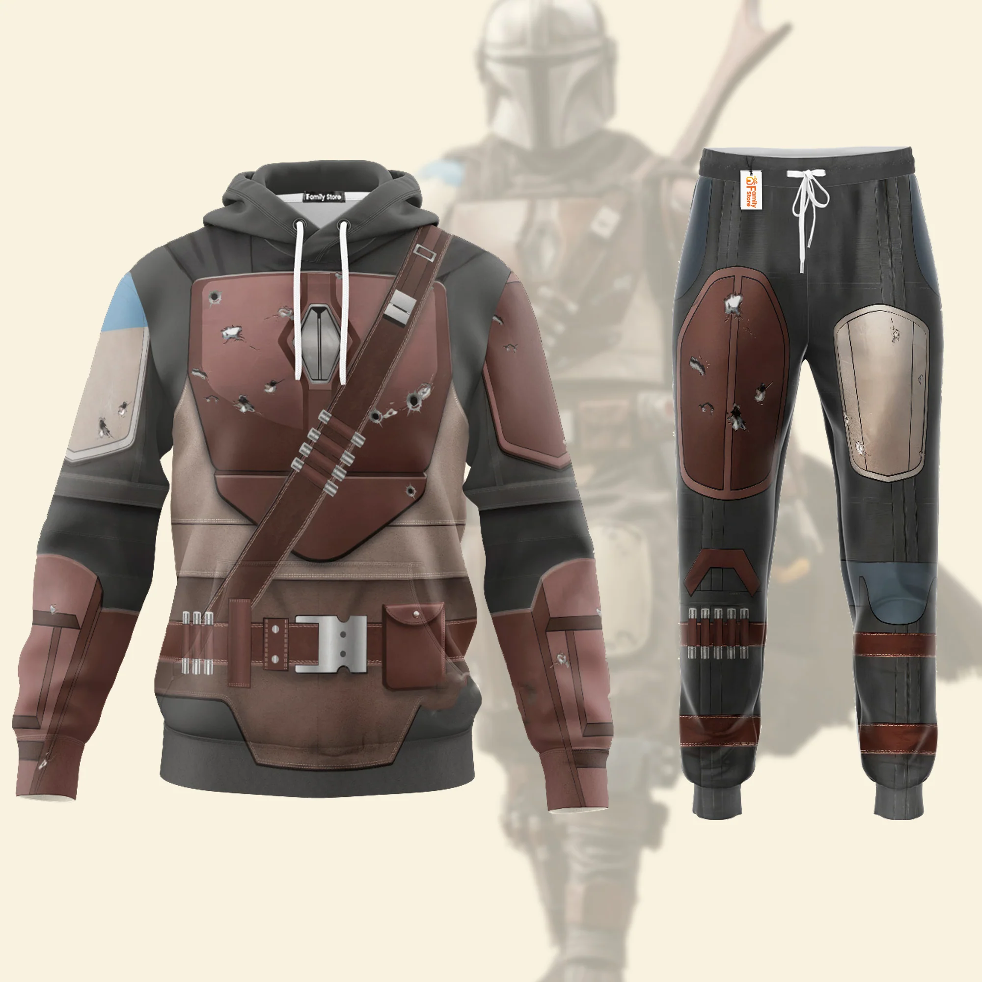 Stwa Mandalorian Costume Hoodie Sweatshirt Sweatpants CSSWR019