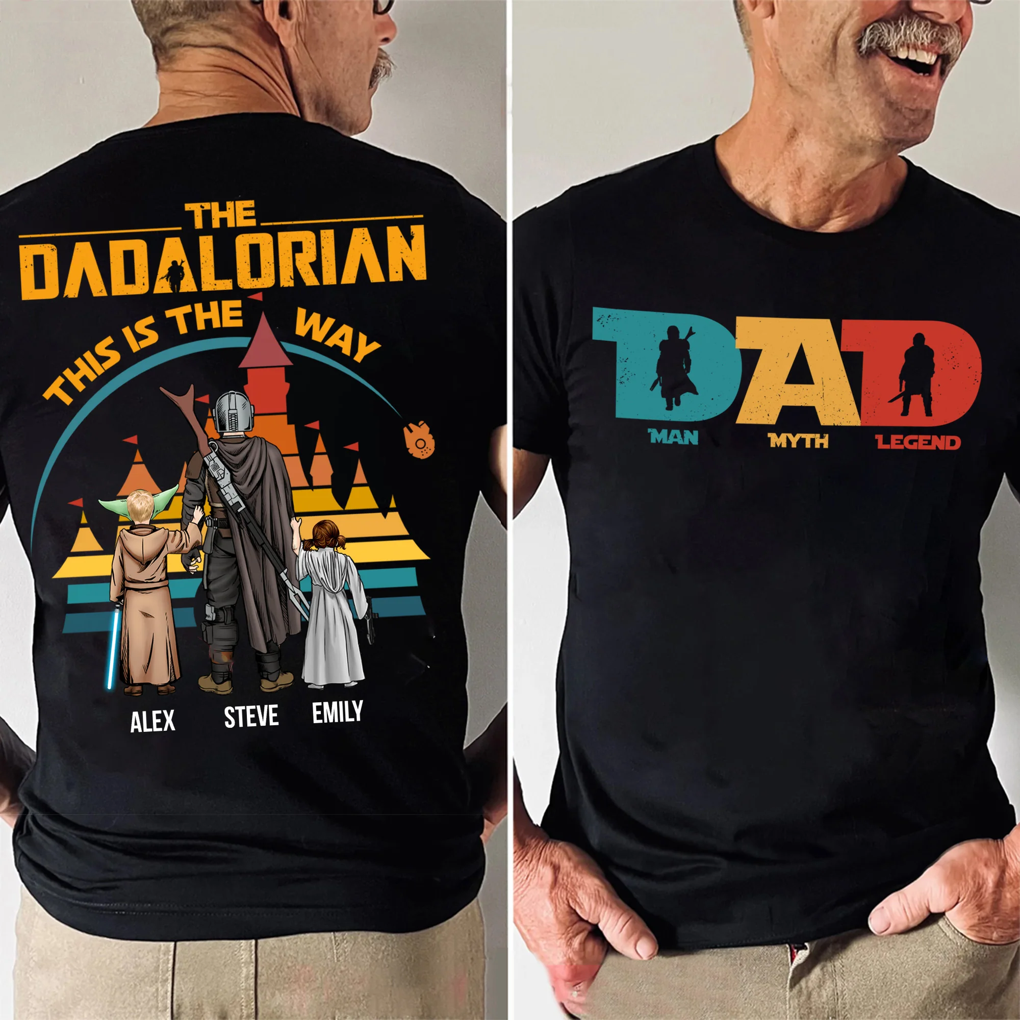 Stwa My Dad My Myth My Legend - Gift For Father's Day - Personalized Shirt 2 Side