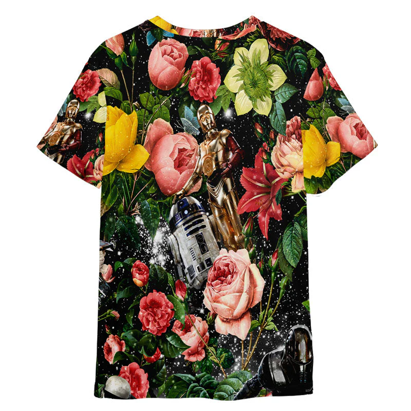 Stwa Pattern Flower Galaxy - 3D T-shirt - Image 2