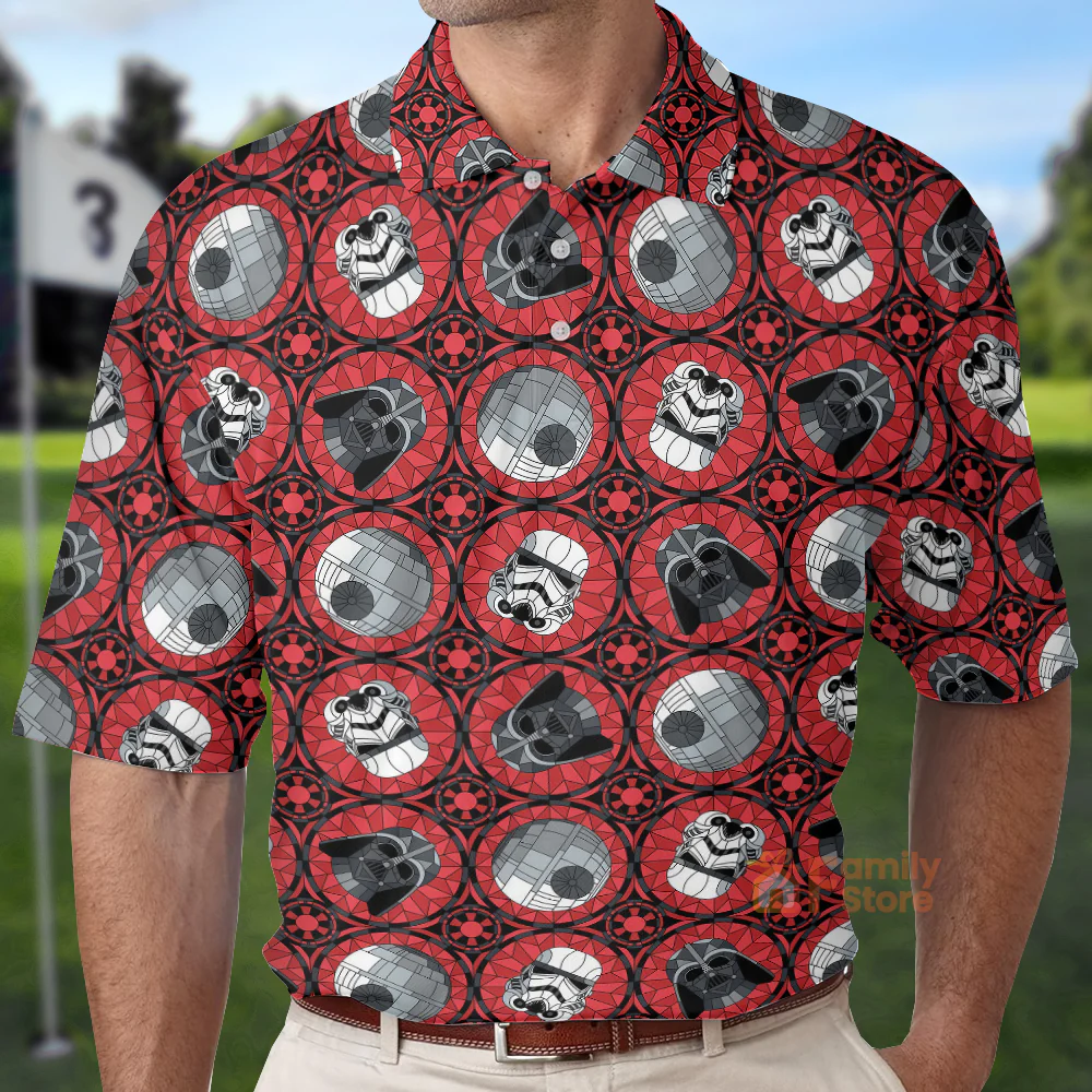 Stwa Red Pattern - Gift For Fans - Men Polo Shirt - Image 2