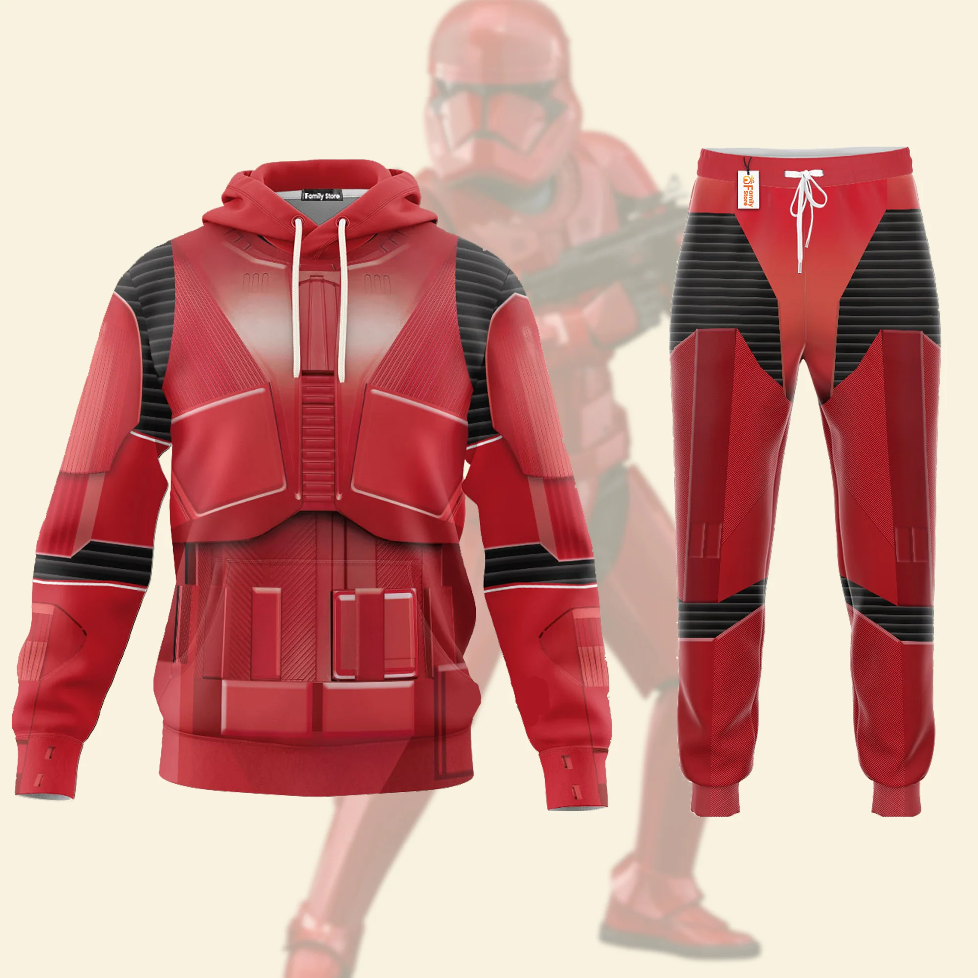 Stwa Sith Trooper Costume Hoodie Sweatshirt Sweatpants CSSWR008