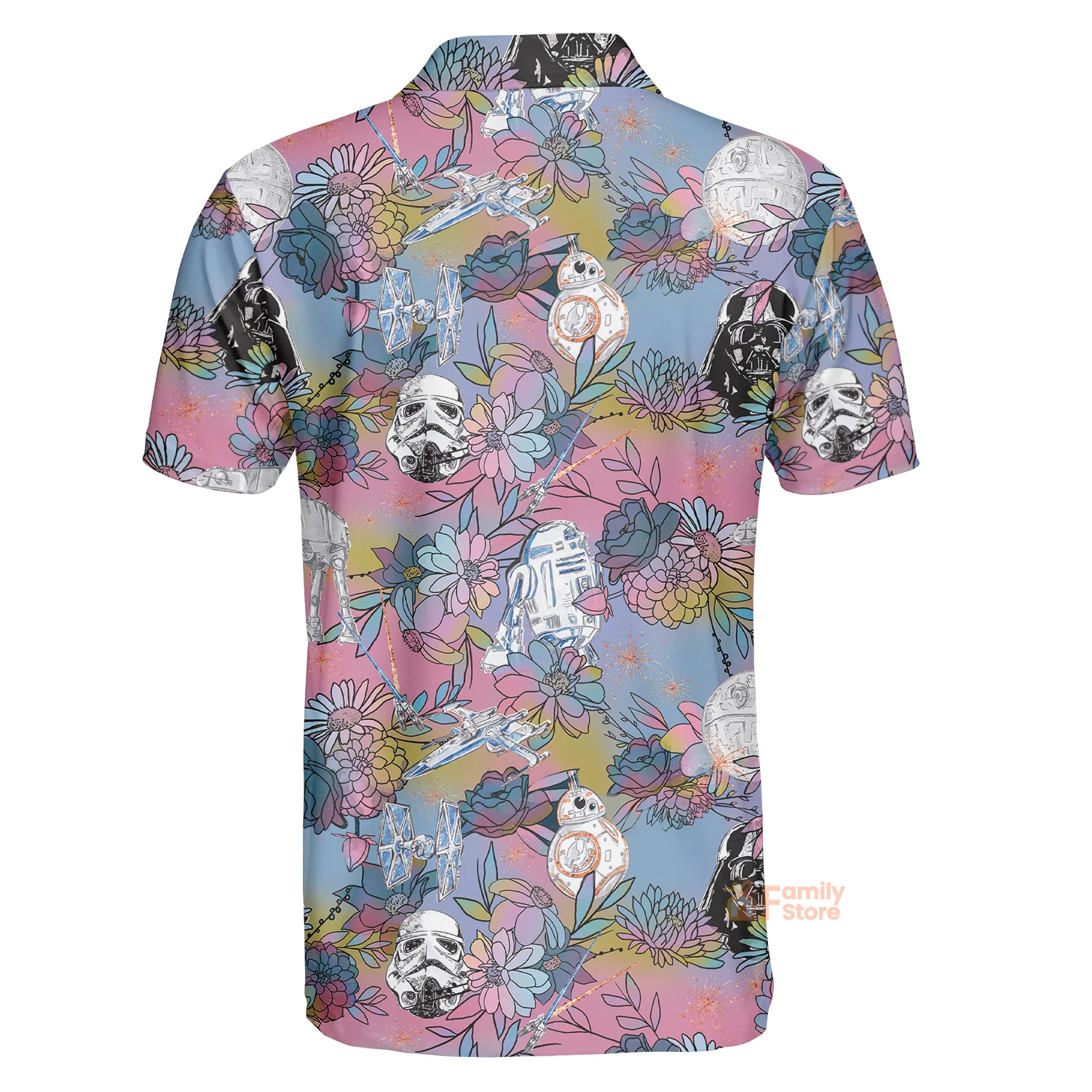 Stwa Space Flower Colorful Polo Shirt - Gift For Fans - Image 2