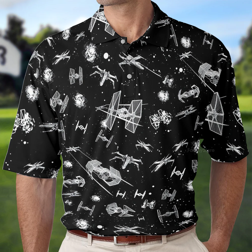Stwa Spacecraft Pattern - Men Polo Shirt