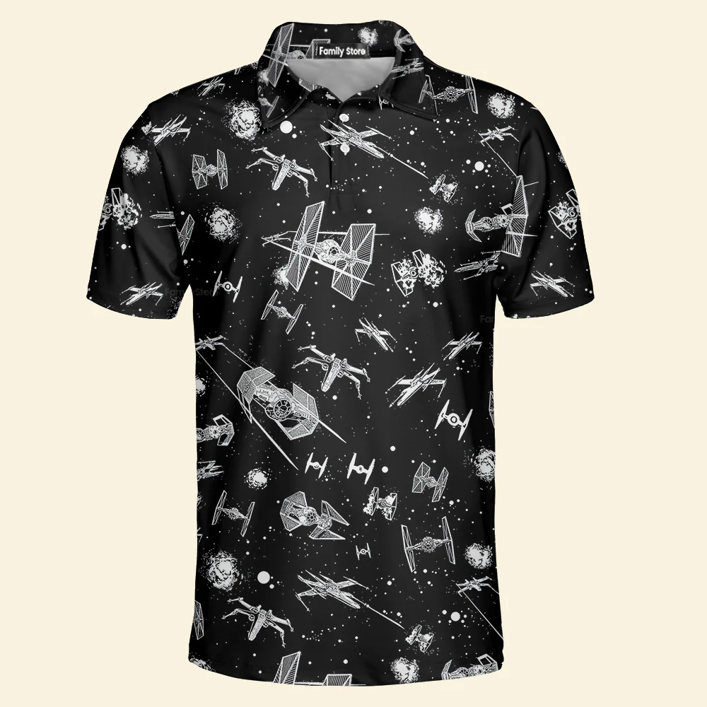 Stwa Spacecraft Pattern - Men Polo Shirt - Image 3