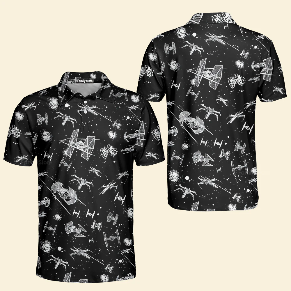 Stwa Spacecraft Pattern - Men Polo Shirt - Image 4