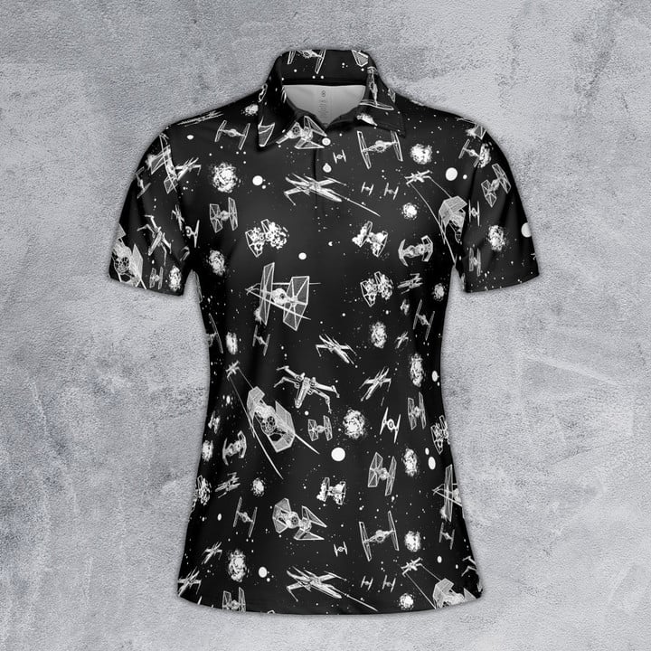 Stwa Spacecraft Pattern - Polo Shirt For Women