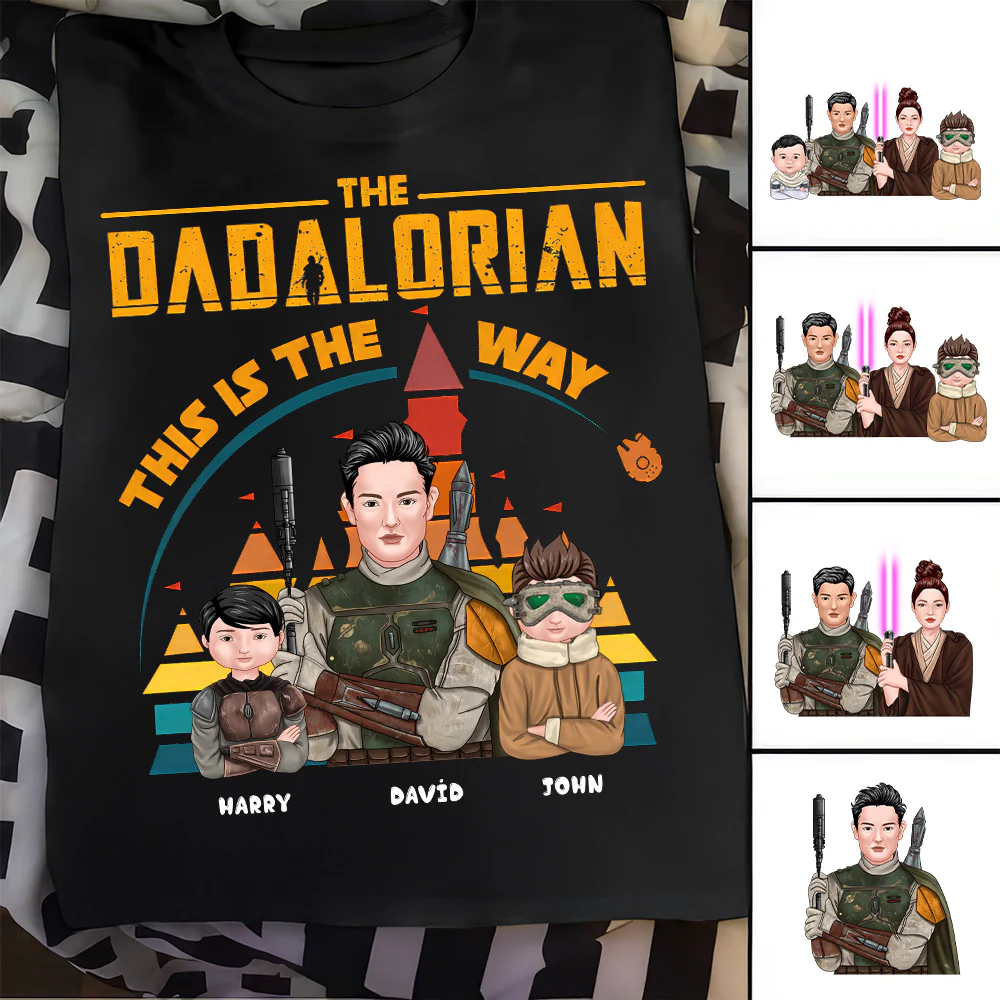 Stwas The Daddalorian This Is The Way - Personalized Shirt - Gift For Dad, Father’s Day | CL46 NA94 - Image 2