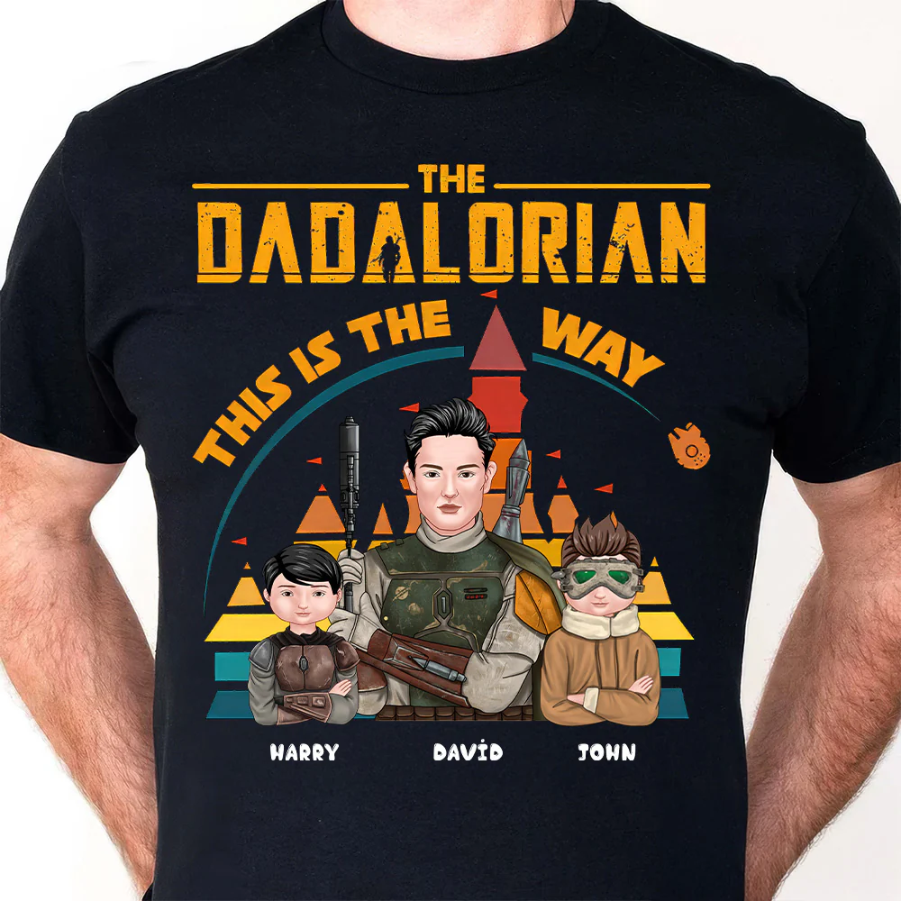Stwas The Daddalorian This Is The Way - Personalized Shirt - Gift For Dad, Father’s Day | CL46 NA94 - Image 5