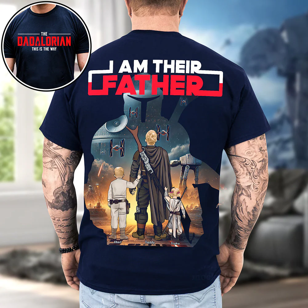Star Wars The Galaxy Dad - Personalized Tshirt Two Side - Gift for Dad, Father's Day | CL08 - Image 5
