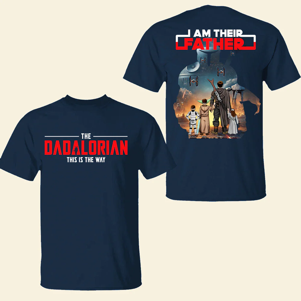 Star Wars The Galaxy Dad - Personalized Tshirt Two Side - Gift for Dad, Father's Day | CL08 - Image 6