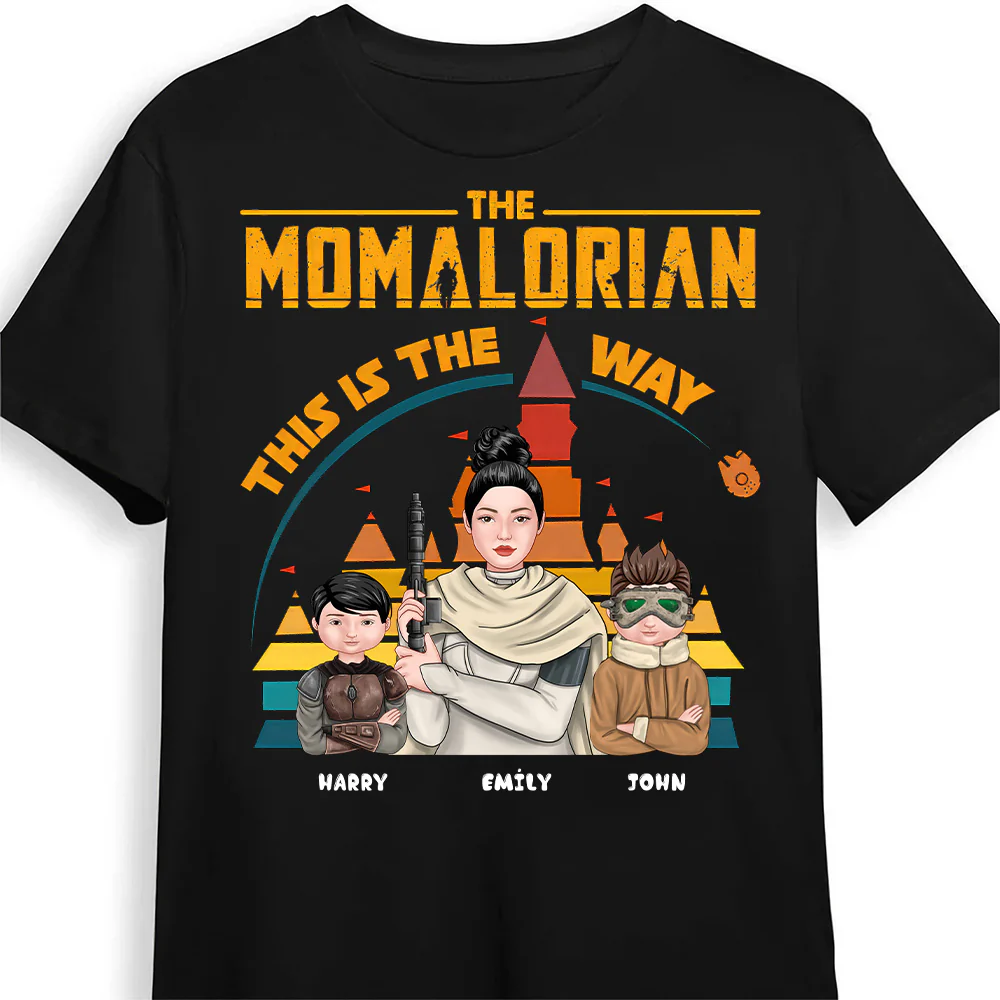 Stwas The Momalorian This Is The Way - Personalized Shirt - Gift For Mom, Mother's Day | CL46 NA94 CU5041905