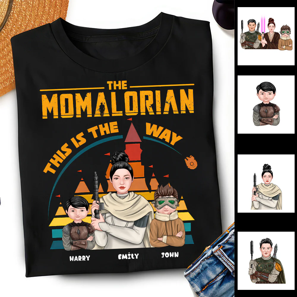 Stwas The Momalorian This Is The Way - Personalized Shirt - Gift For Mom, Mother's Day | CL46 NA94 CU5041905 - Image 2