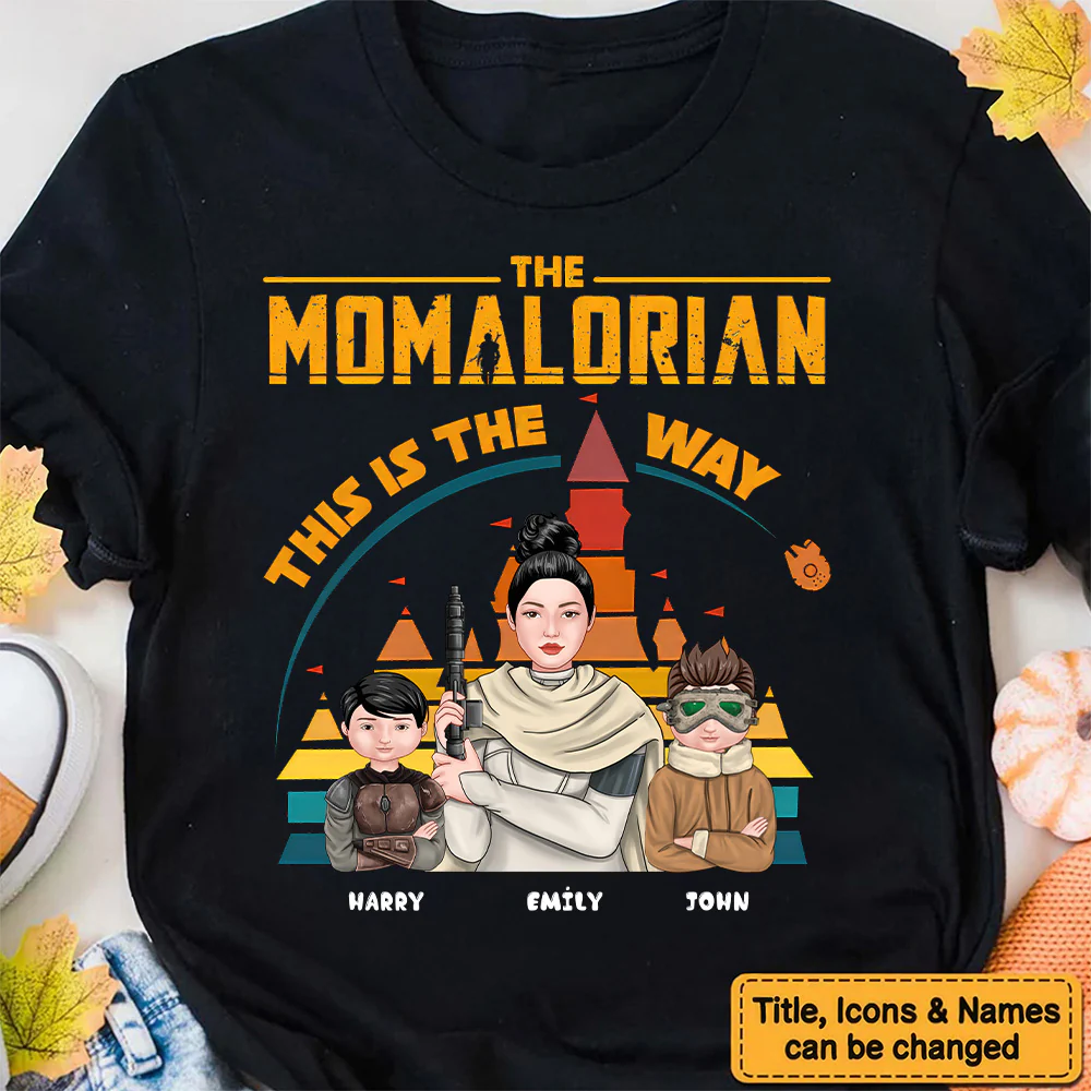 Stwas The Momalorian This Is The Way - Personalized Shirt - Gift For Mom, Mother's Day | CL46 NA94 CU5041905 - Image 3