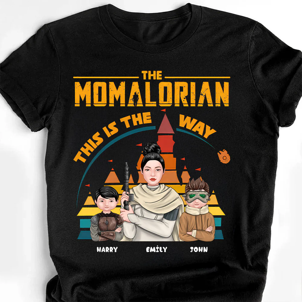 Stwas The Momalorian This Is The Way - Personalized Shirt - Gift For Mom, Mother's Day | CL46 NA94 CU5041905 - Image 4