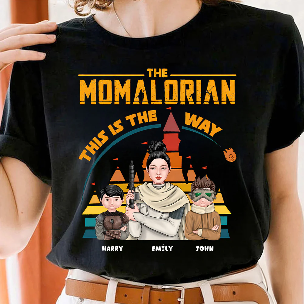 Stwas The Momalorian This Is The Way - Personalized Shirt - Gift For Mom, Mother's Day | CL46 NA94 CU5041905 - Image 5