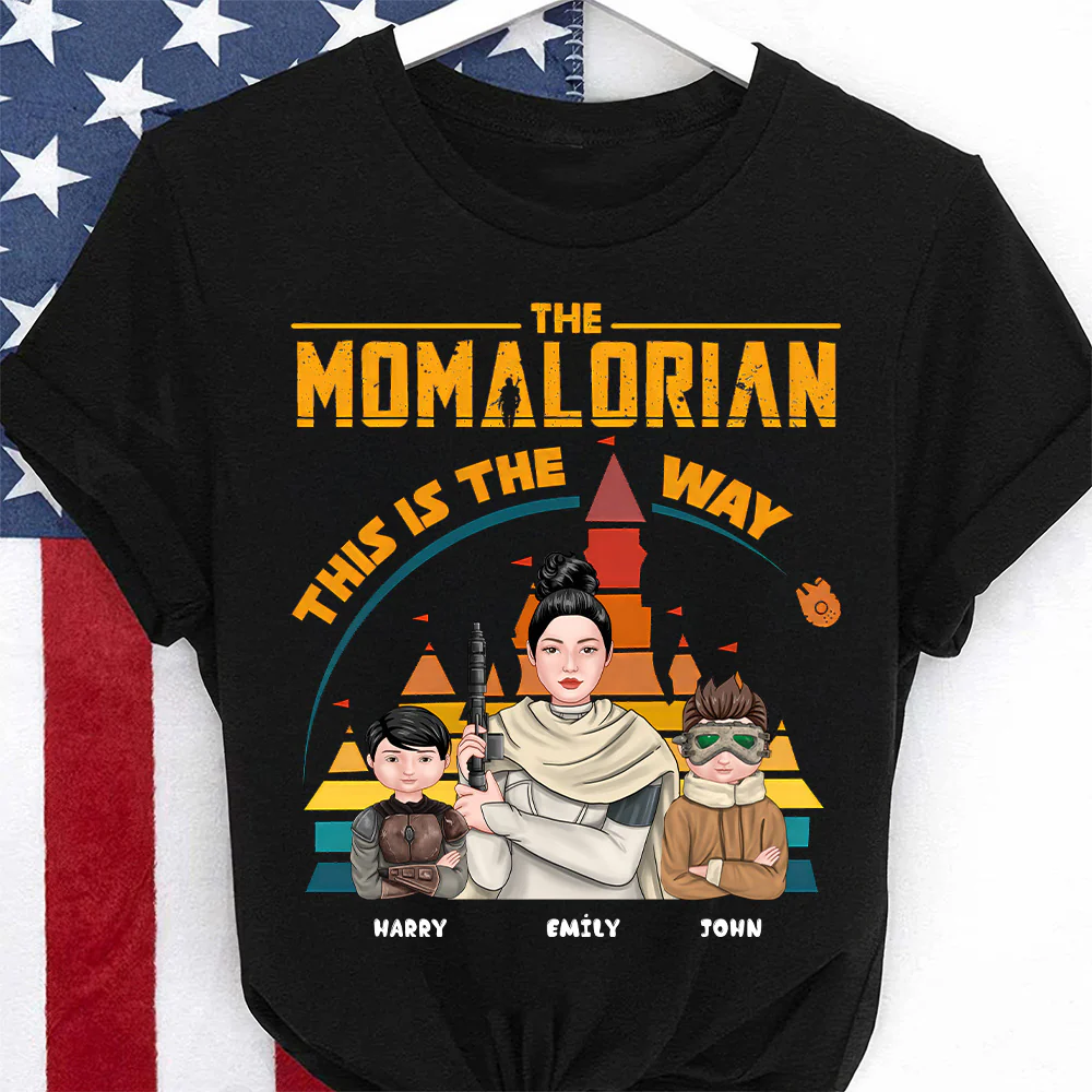 Stwas The Momalorian This Is The Way - Personalized Shirt - Gift For Mom, Mother's Day | CL46 NA94 CU5041905 - Image 6