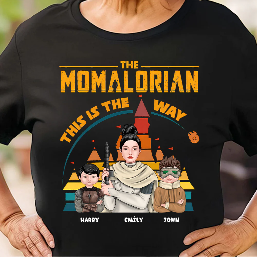 Stwas The Momalorian This Is The Way - Personalized Shirt - Gift For Mom, Mother's Day | CL46 NA94 CU5041905 - Image 7