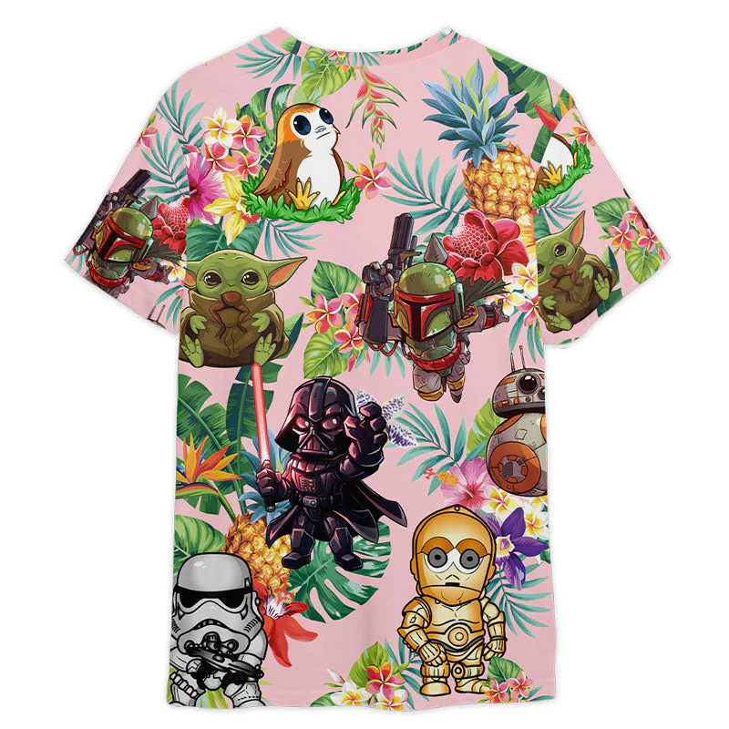Stwa Tropical Flowers Beach - 3D T-shirt - Image 2