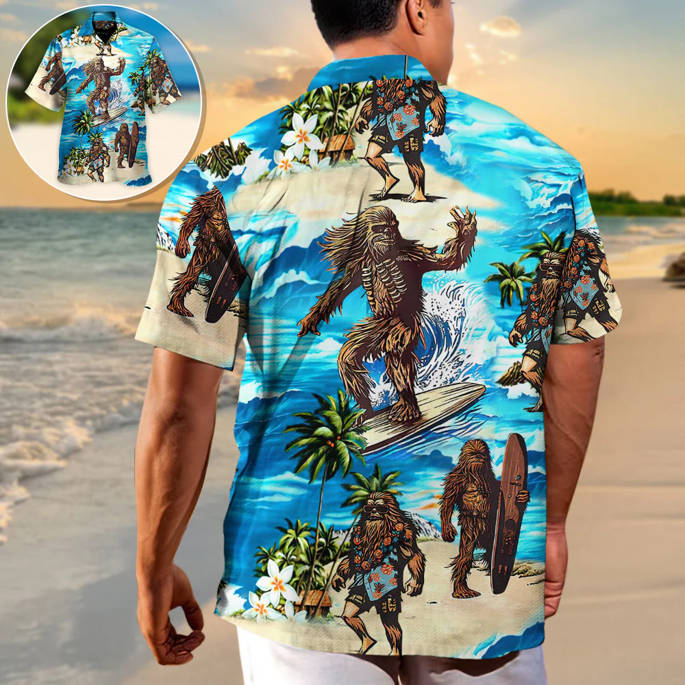Starwars Chewbacca Surfing - Hawaiian Shirt For Men, Women, Kids - Image 2