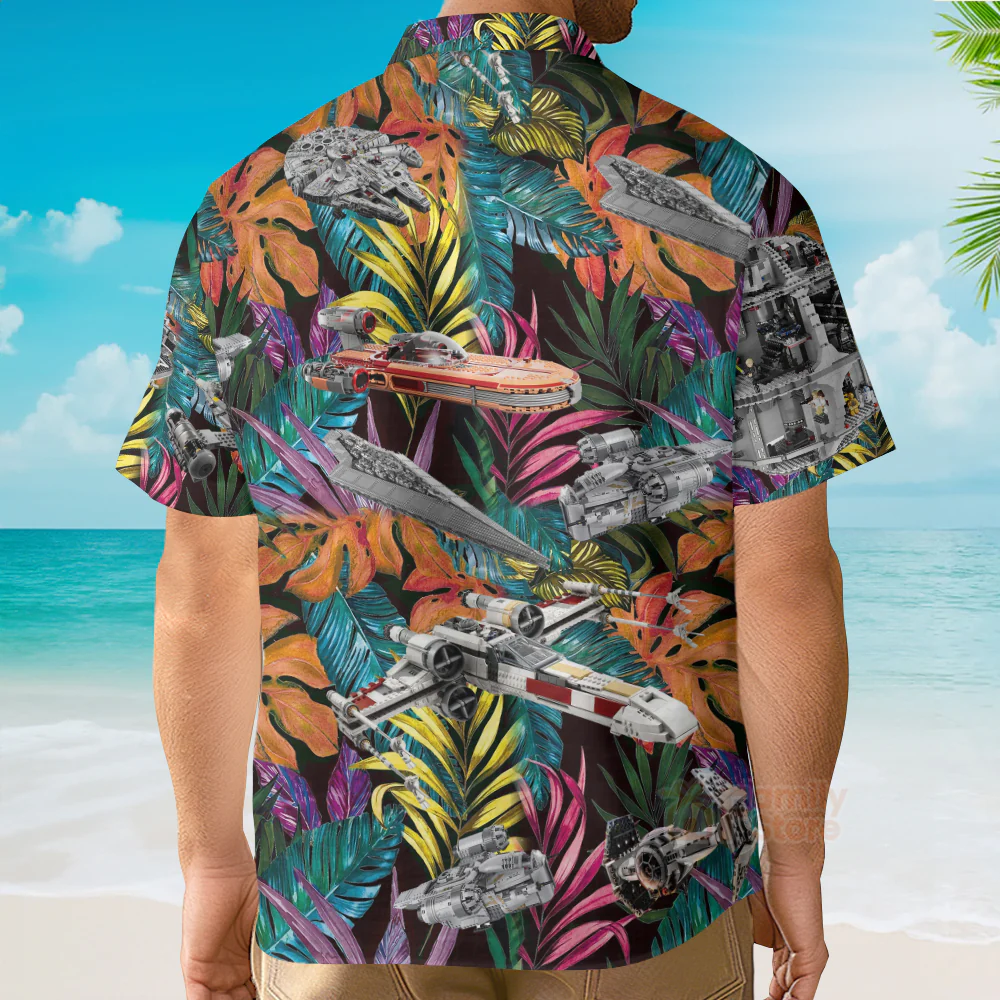 Star wars Lego Ship Tropical - Hawaiian Shirt - Image 5