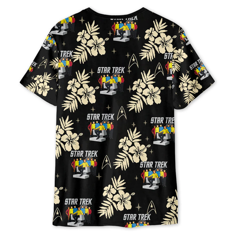 Starwars Trek With Flowers - 3D T-shirt For Fans - Image 2