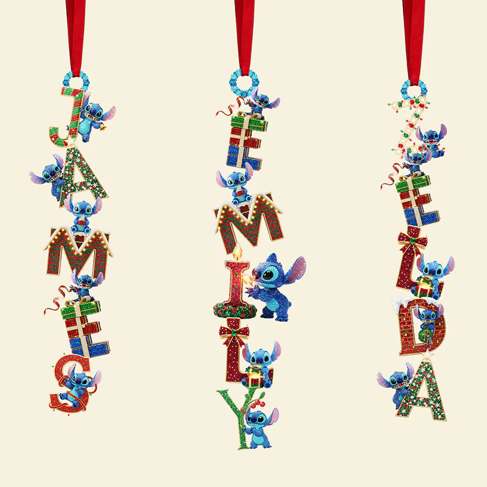 Sti Alien Monster Alphabet  2025 - Personalized Acrylic Ornament - Christmas Gift For Family Members NA94 - Image 3