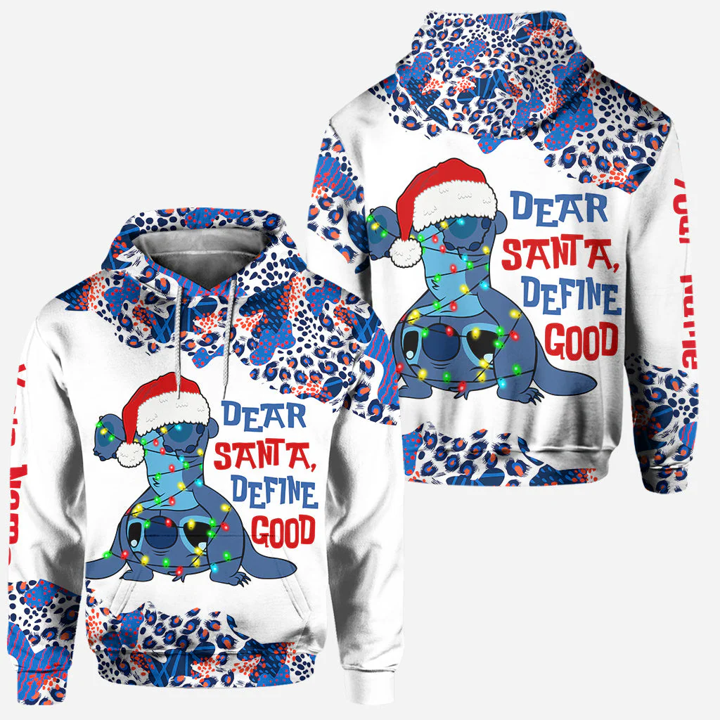 Sti Dear Santa Define Good - Personalized Hoodie and Leggings - Gifts For Her NL122 - Image 2