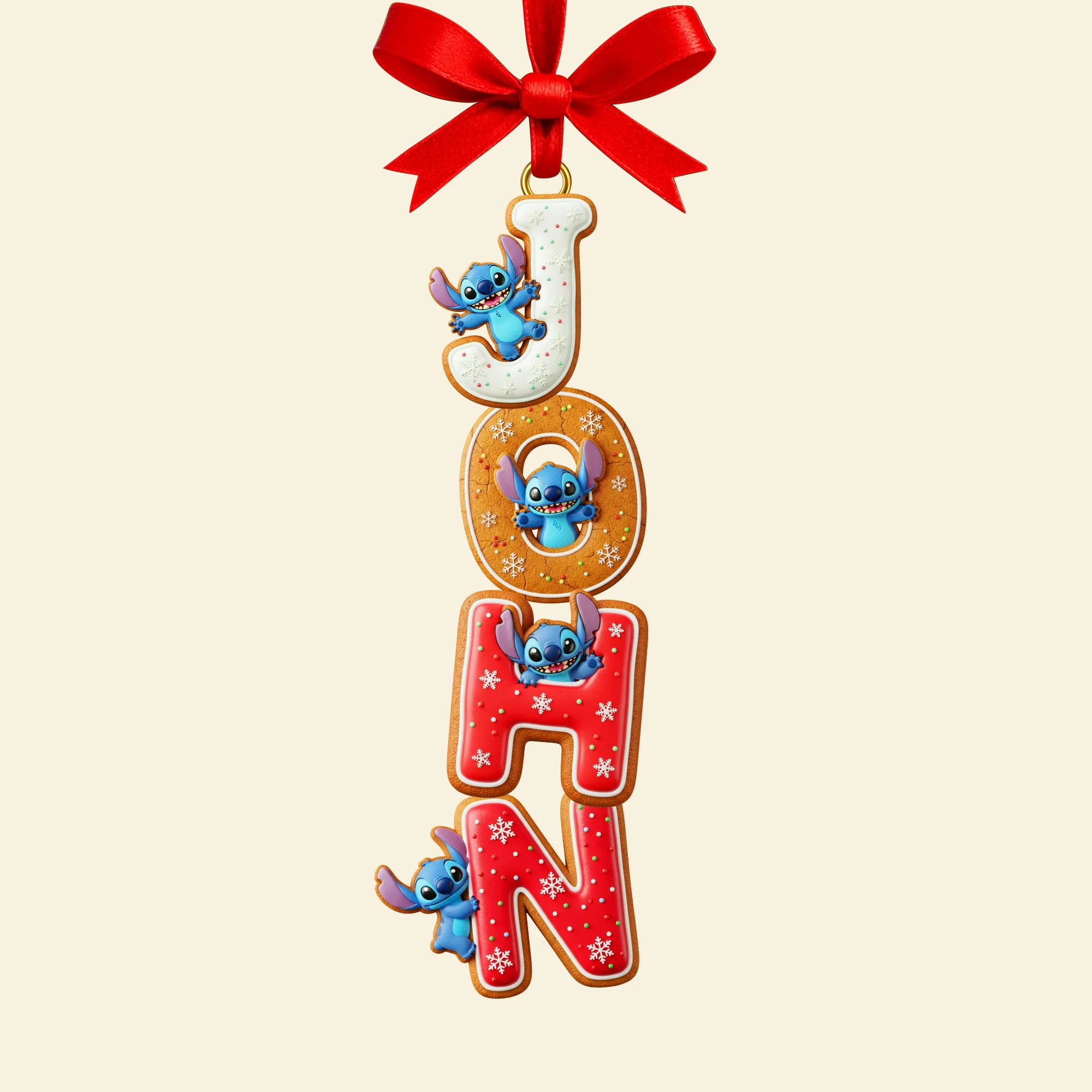 Sti Gingerbread Custom Name Alphabet 2025 - Personalized Acrylic Ornament - Christmas Gift For Family NA94 - Image 3