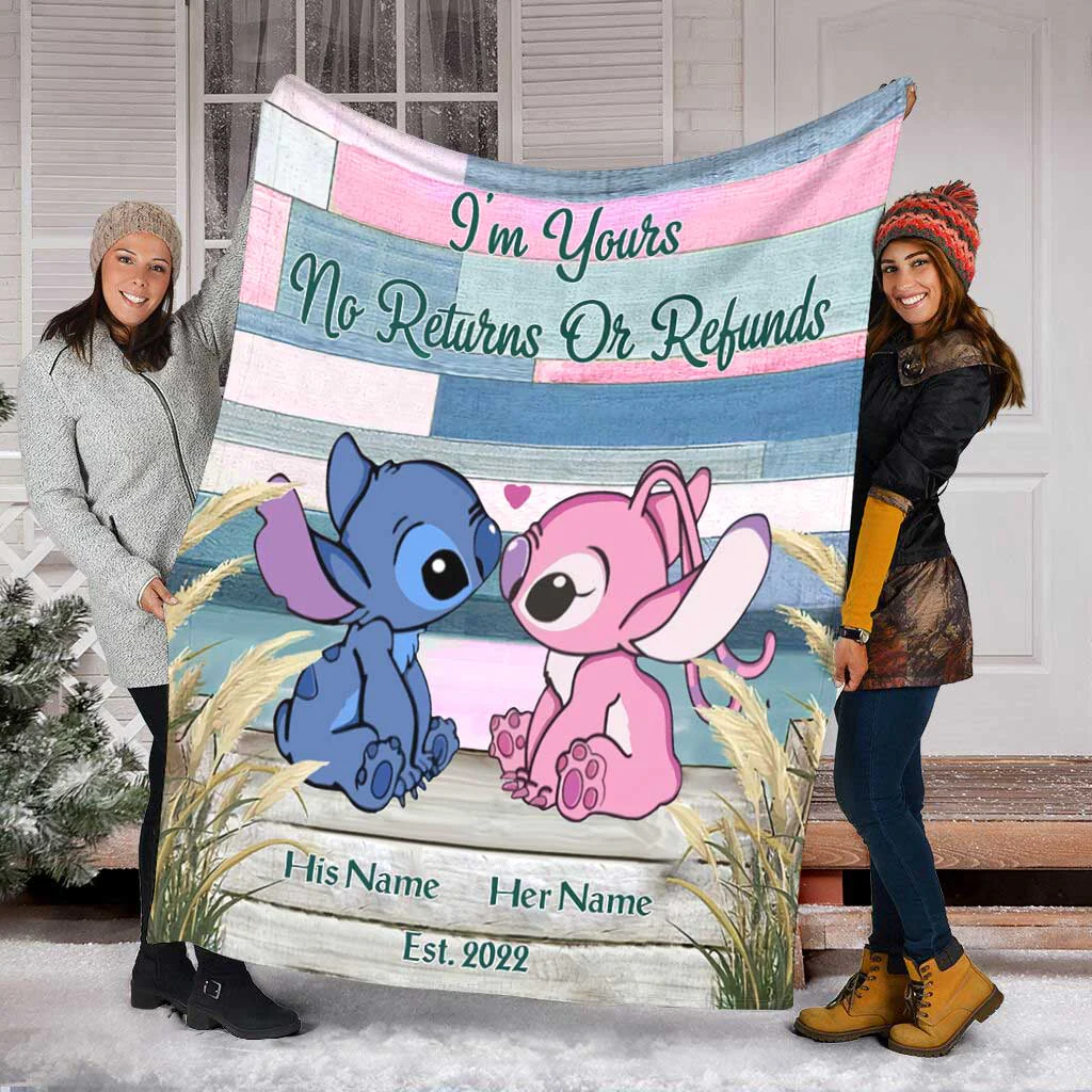 Sti I'm Yours No Returns Or Refunds - Personalized Blanket - Gift For Couples NL122