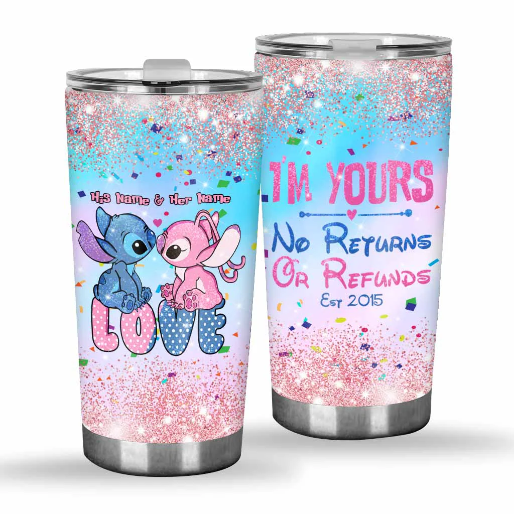 Sti I'm Yours No Returns Or Refunds - Personalized Stainless Steel Tumbler - Gift For Couples NL122 - Image 5