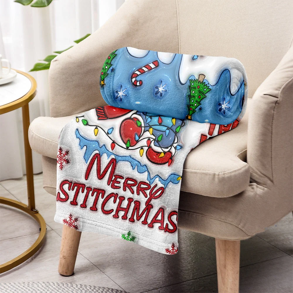 Sti Is This Jolly Enough Merry Stitchmas - Personalized Blanket - Gift For Movie Fans NL122 - Image 3