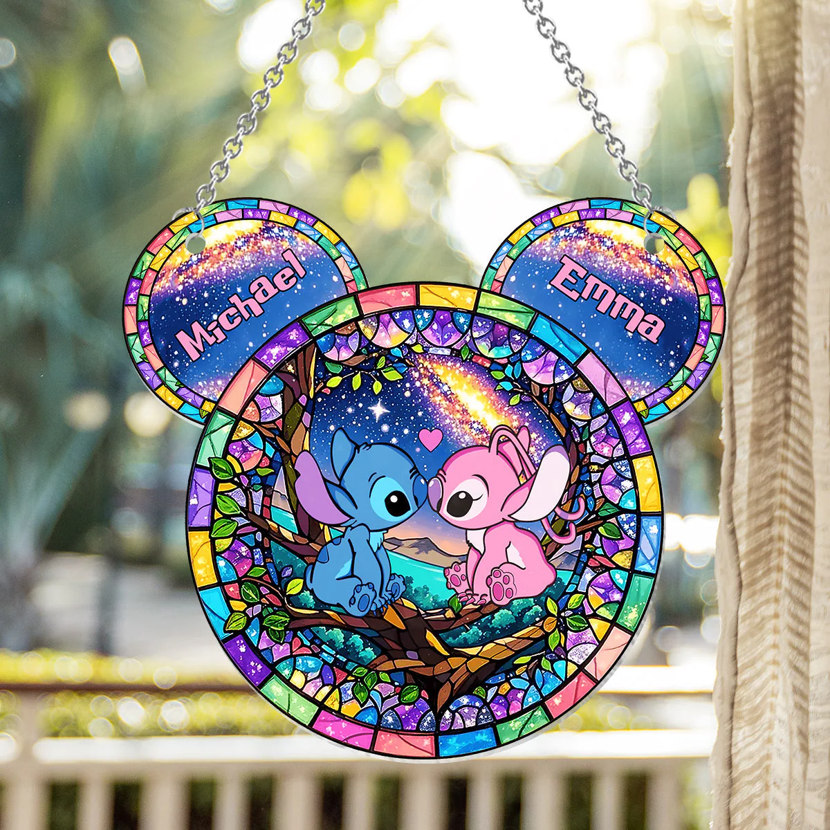 Sti Ohana Just You And Me  - Personalized Window Hanging Suncatcher Ornament -  Gifts For Couples NA94 - Image 5