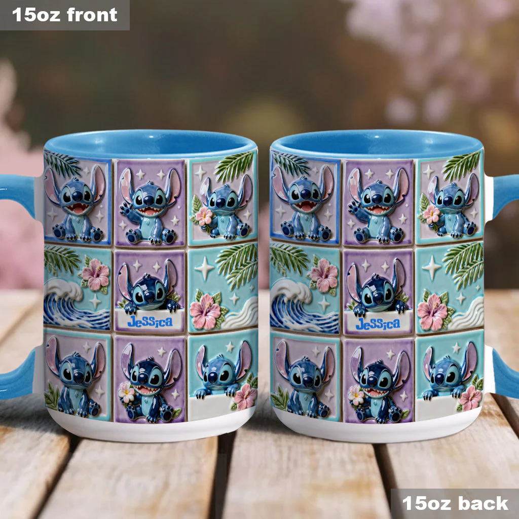 Sti Ohana Mans Family - Personalized Accent Mug - Christmas Gift For Movie Fans NL122 - Image 4