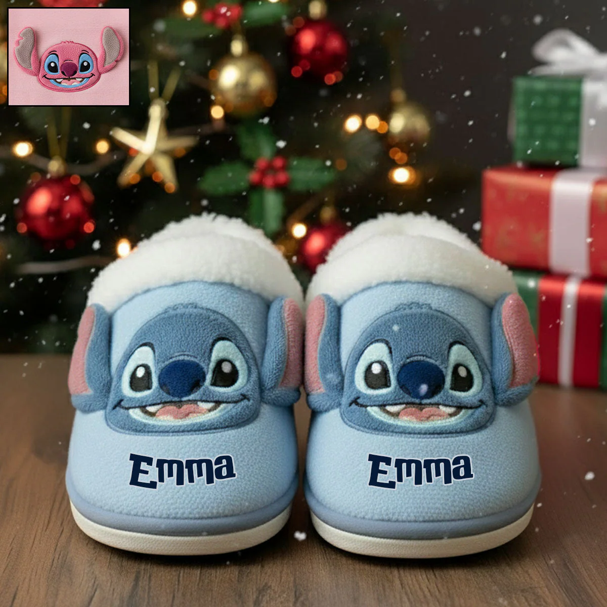 Sti Ohana Means Family Merry Christmas - Personalized Slippers - Gift For Family Members, Movie Fans NA94