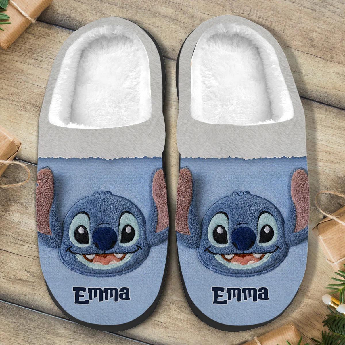 Sti Ohana Means Family Merry Christmas - Personalized Slippers - Gift For Family Members, Movie Fans NA94 - Image 2
