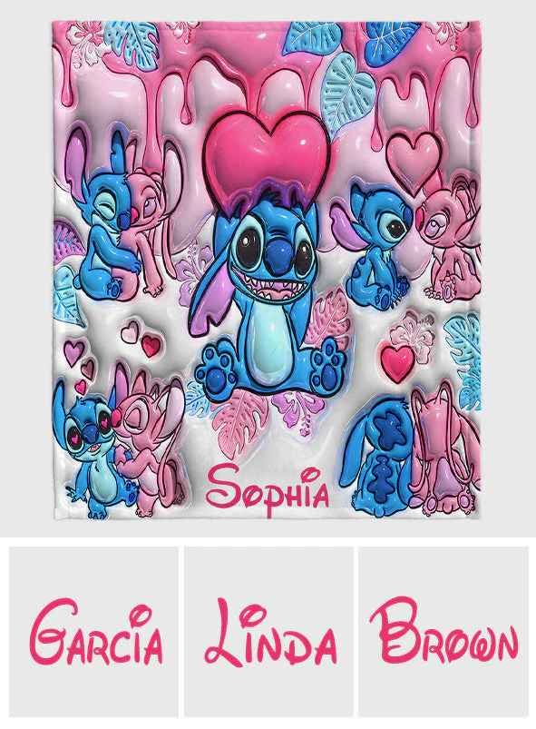 Sti Ohana Means Family - Personalized Blanket NL122 - Image 5