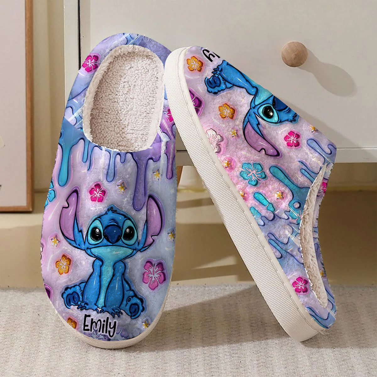 Sti Ohana Means Family - Personalized Slippers - Gift For Movie Fans NL122 - Image 5