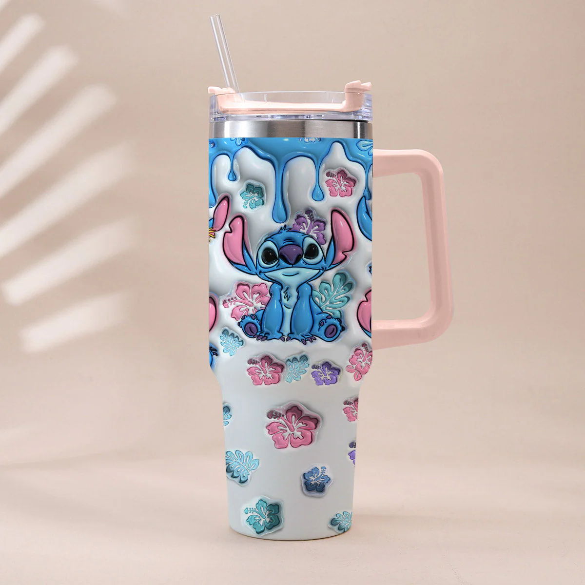 Sti Ohana Means Family - Personalized Tumbler 40oz Cup With Straw - Christmas Gift For Family Members, Friends NA94 - Image 4